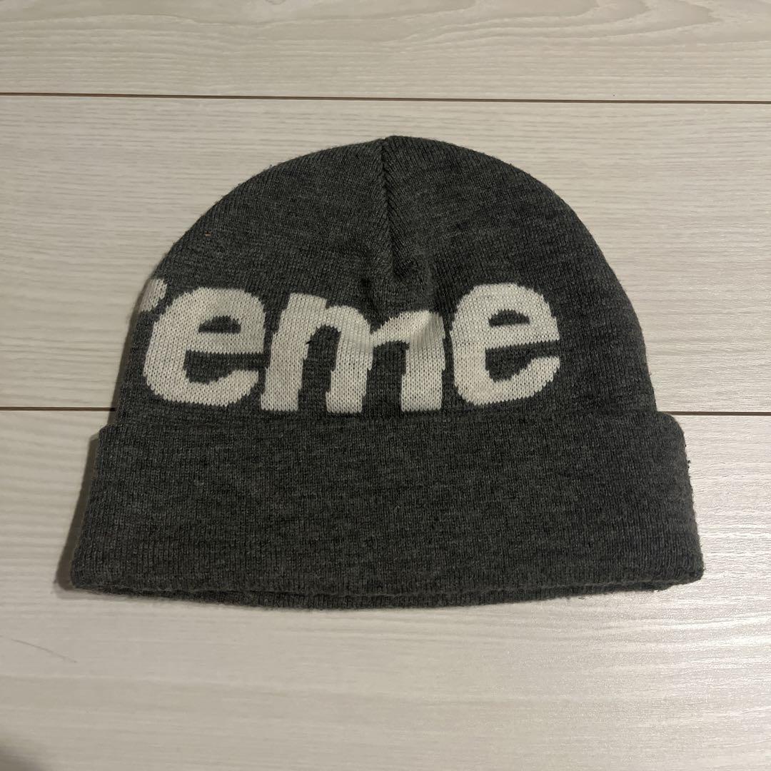 Supreme ニット帽 グレー 100%アクリル