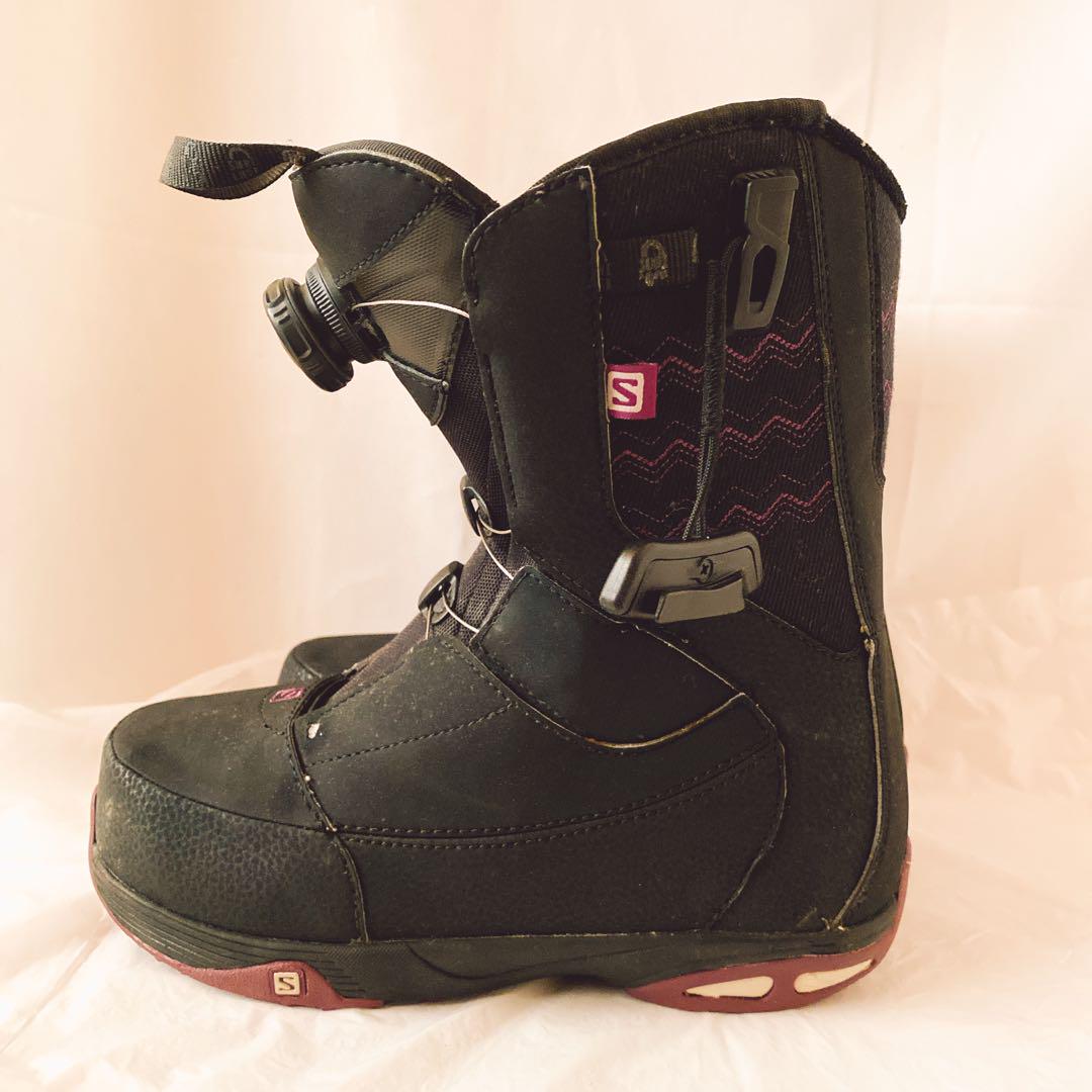 サロモン23.5cm スノーボードブーツ　ブラック　SALOMON BOA