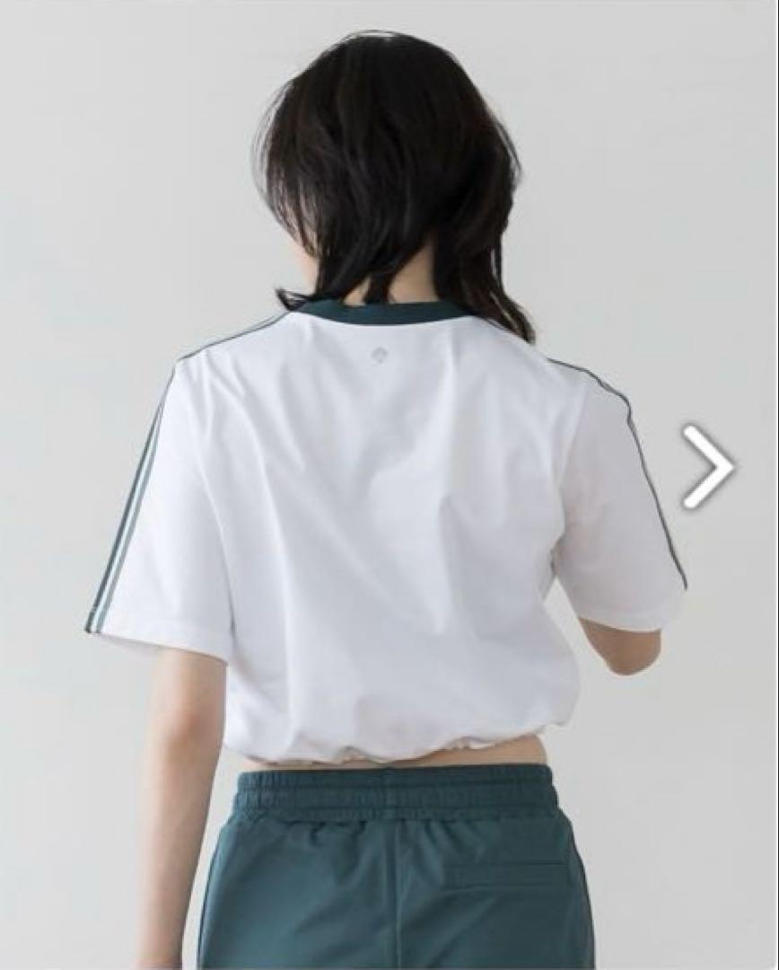 SUKALA ブラトップ付きラインクロップドTee オフホワイト　新品　Tシャツ