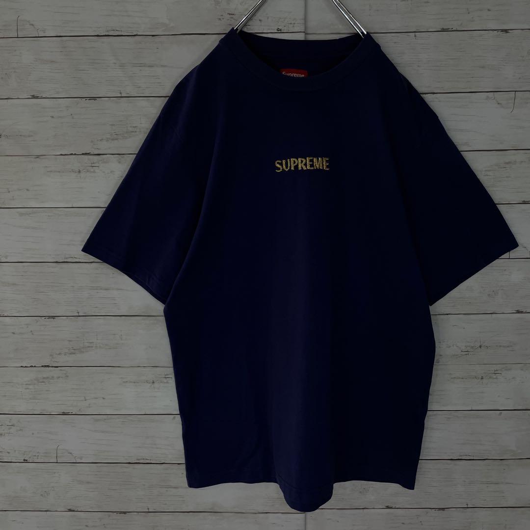 【最高デザイン即完売】シュプリーム☆センター刺繍ロゴTシャツ　入手困難　272