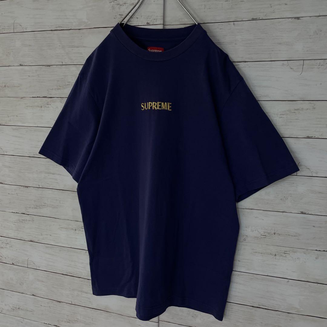 【最高デザイン即完売】シュプリーム☆センター刺繍ロゴTシャツ　入手困難　272
