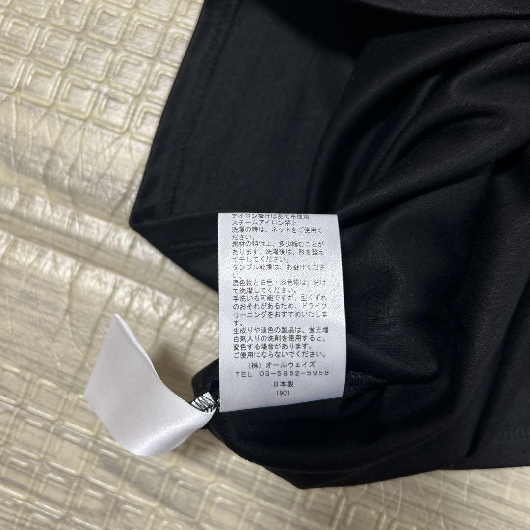 新品未使用　M-filエムフィル UネックTシャツ ブラック 40