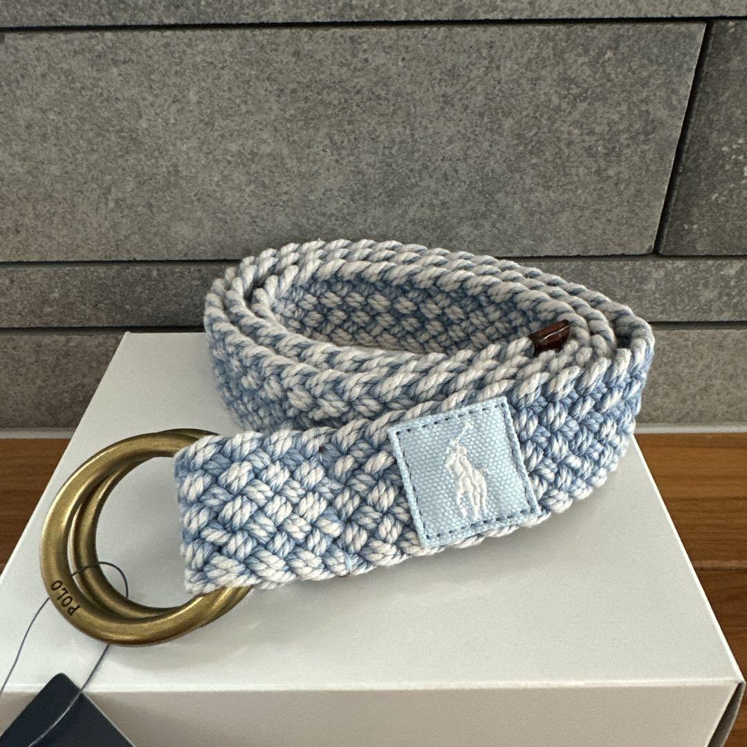 【新品】ポロ　ラルフローレン　ベルト　Оリング　コットンベルト