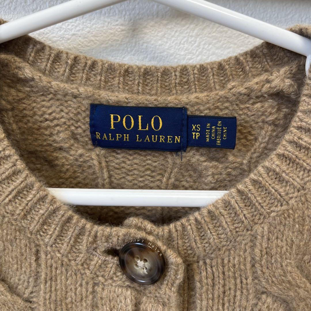 POLO RALPH LAUREN ベージュ カーディガン XS - メルカリ