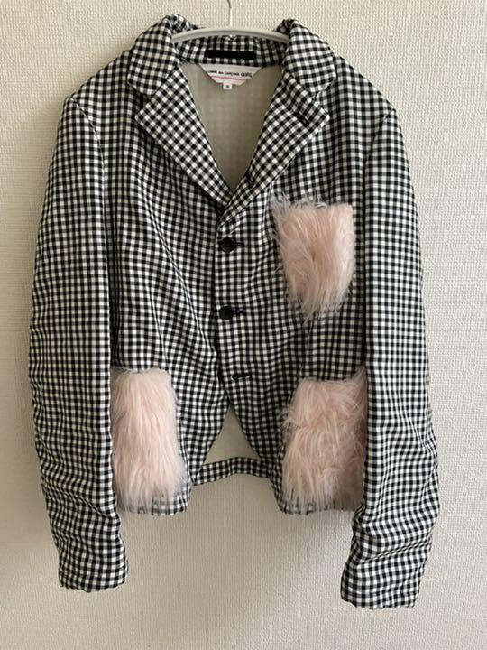 S 新品 コムデギャルソンガール ギンガムチェック Gジャン
