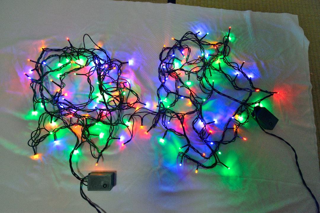 クリスマスイルミネーション電飾5m5パターン点滅２セット