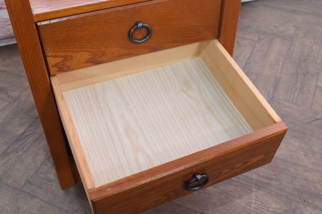 光製作所/HIKARI 欅/けやき 飾り棚 電話台 キャビネット 小引き出し
