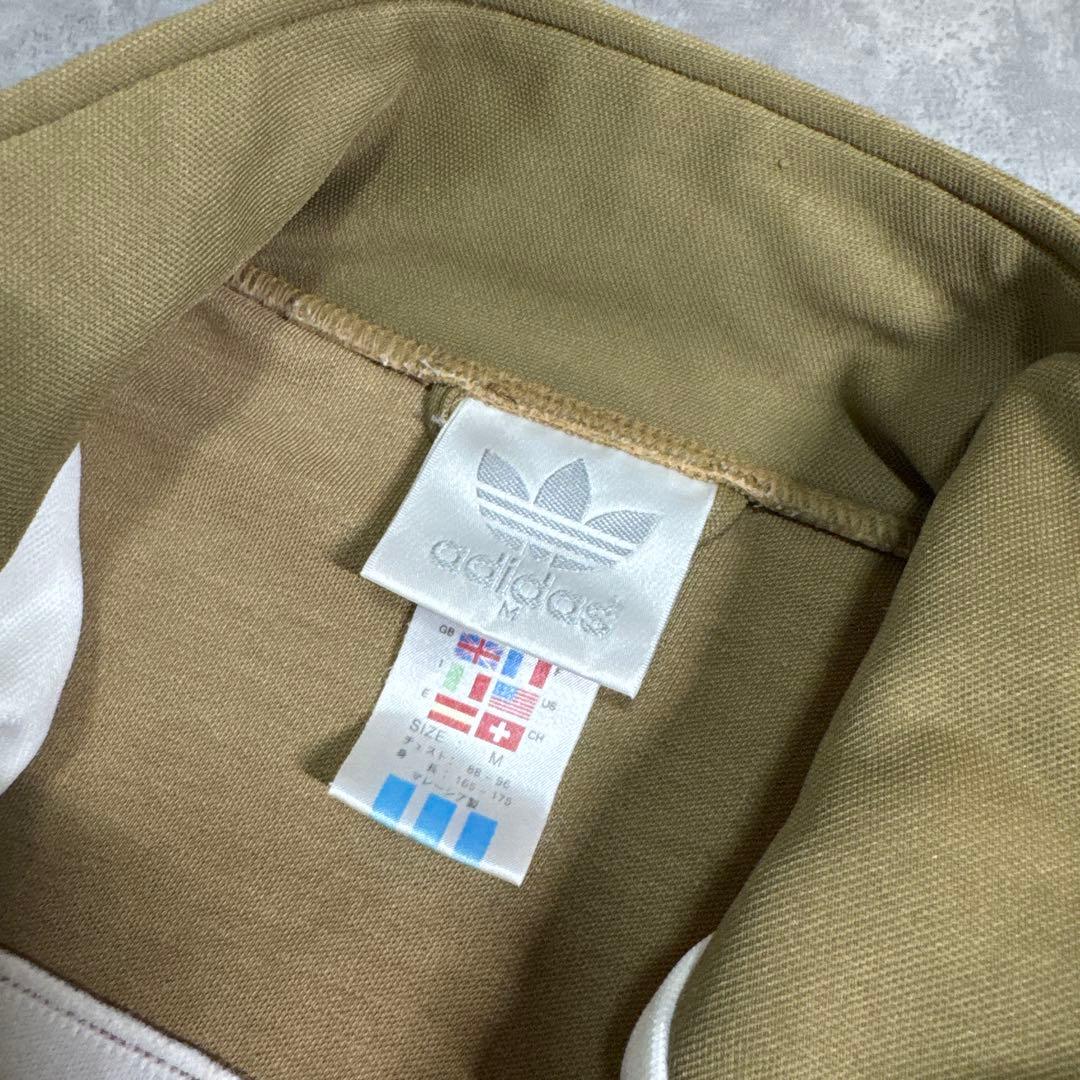 adidas 90sトラックジャケット ジャージ 銀タグ ブラウン ホワイト M adidas 90sトラックジャケット ジャージ 銀タグ ブラウン ホワイト M