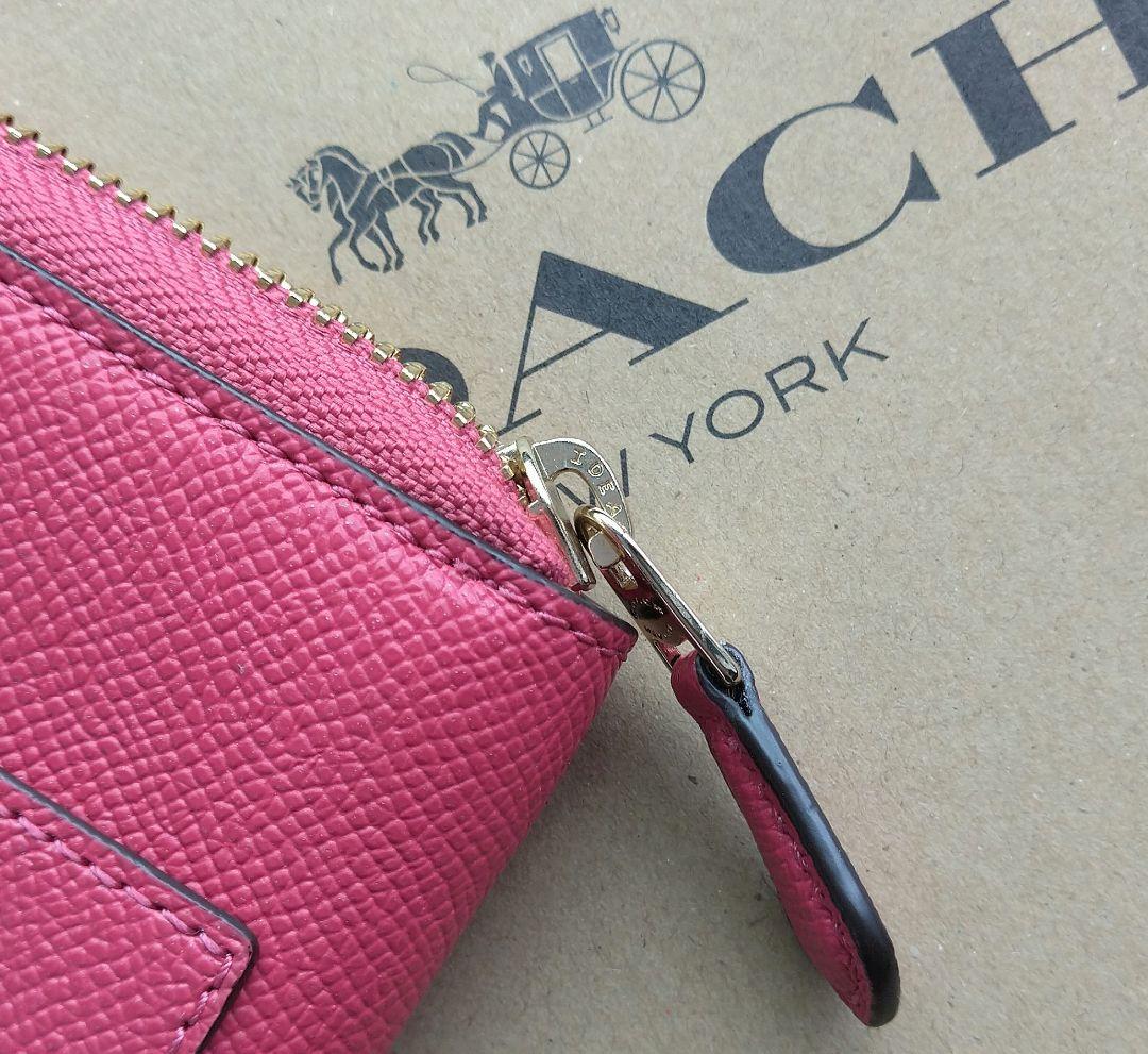 ポケット≿ 新品 ラウンドジップ ブライト ピンク 8Sx1s-m57244517518 COACH コーチ 長財布 までの