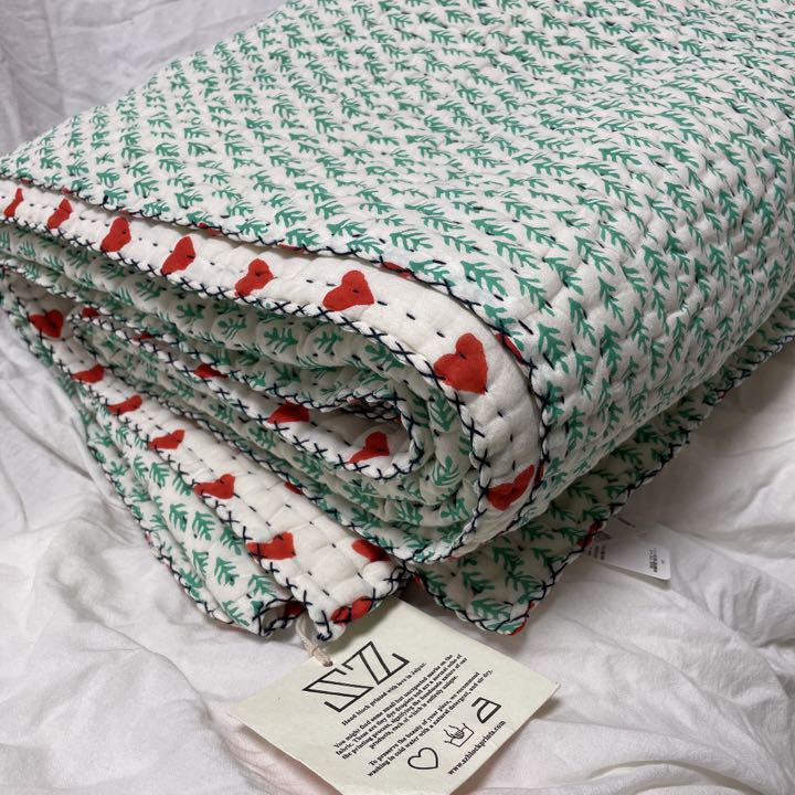 超歓迎された SZ blockprints 大判キルト Red heart - その他 超歓迎された SZ blockprints 大判キルト Red heart - その他