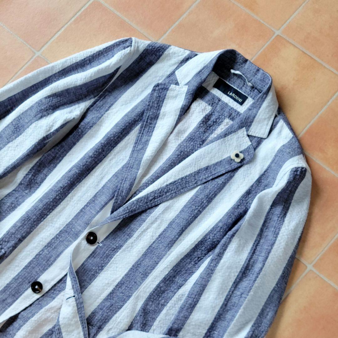 LARDINI ラルディーニ シアサッカー ジャケット ワイド