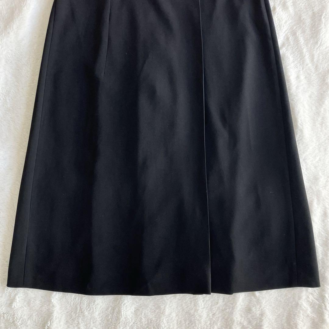 マルニMARNI アシンメトリータック ロングスカート 38 ブラック