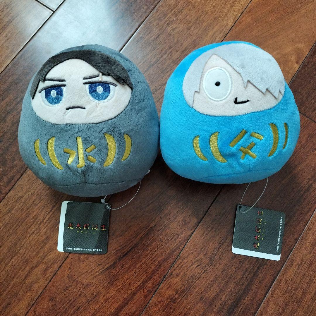 新品！　全5種　鬼太郎誕生 だるまぬいぐるみ　コンプセット　ゲゲゲの鬼太郎 鬼太郎誕生 ゲゲゲの謎」鬼太郎の父＆ねこ娘のフィギュア