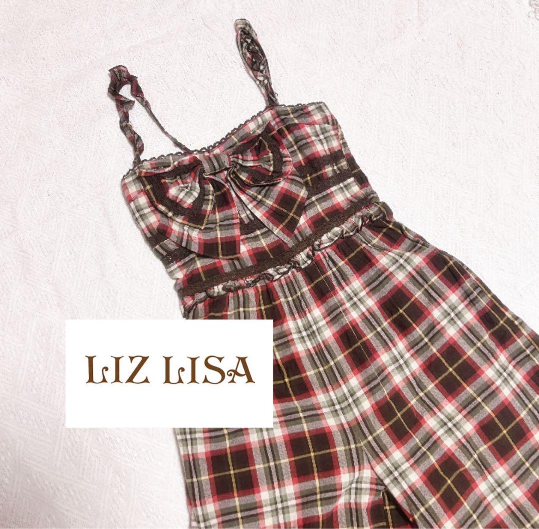 LIZLISA チェック柄サロペット