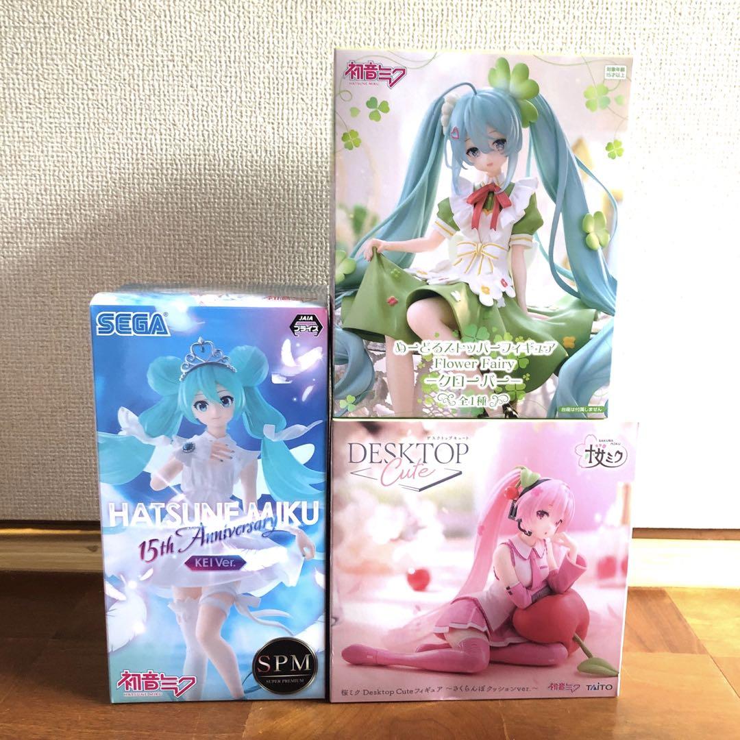 初音ミク　SPM desktopcute ぬーどるストッパーフィギュア　3個