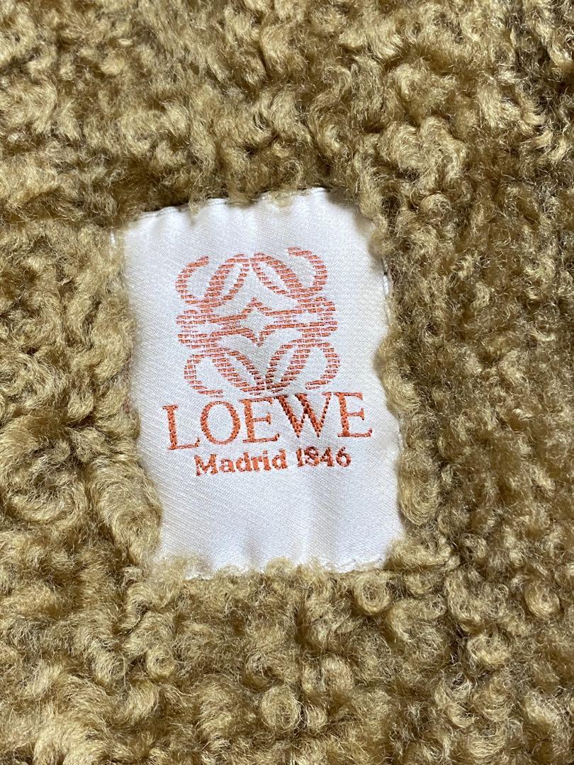 ロエベ　LOEWE  ムートンコート レザー　ブラウン