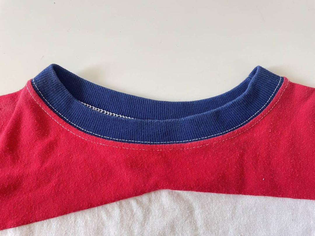 美品◎70s バータグ チャンピオン 切り替えHARVARDプリントTシャツ