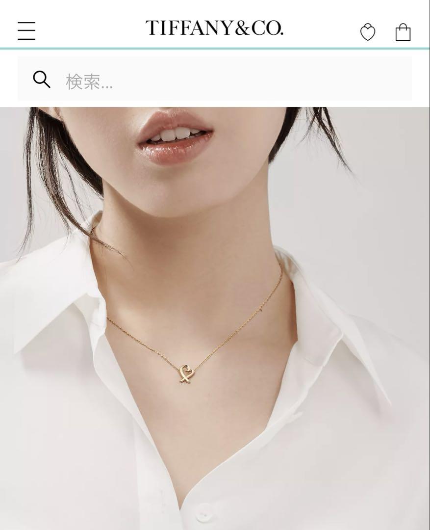 TIFFANY&Co. ティファニー ラビングハート ネックレス K18YG