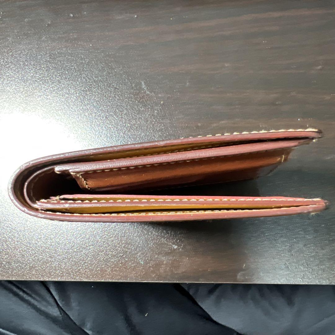 GANZO 小銭入れ付二つ折り財布　シェルコードバン2 ナチュラル