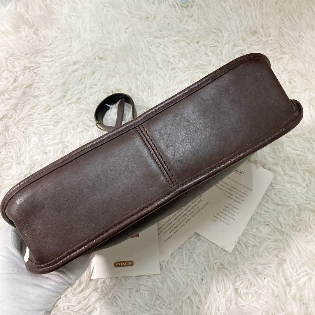 未使用級 vintage coach old brown アクセサリーポーチ 茶