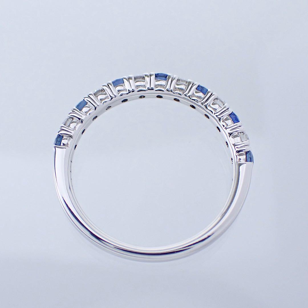 タサキ サファイア×ダイヤモンド0.19ct ハーフエタニティ K18WG