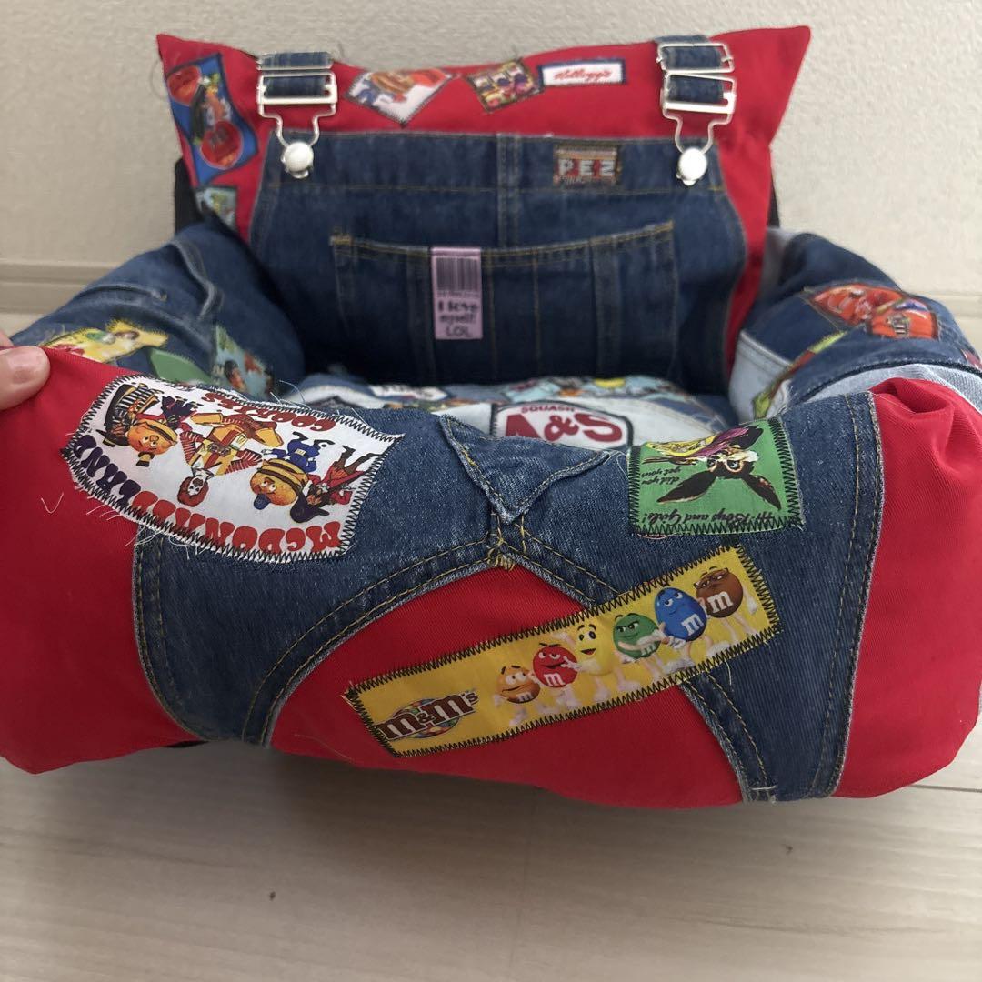 ハンドメイド　デニムリメイク　ドライブベッド ハンドメイド デニムリメイク ドライブベッド ペットベッド