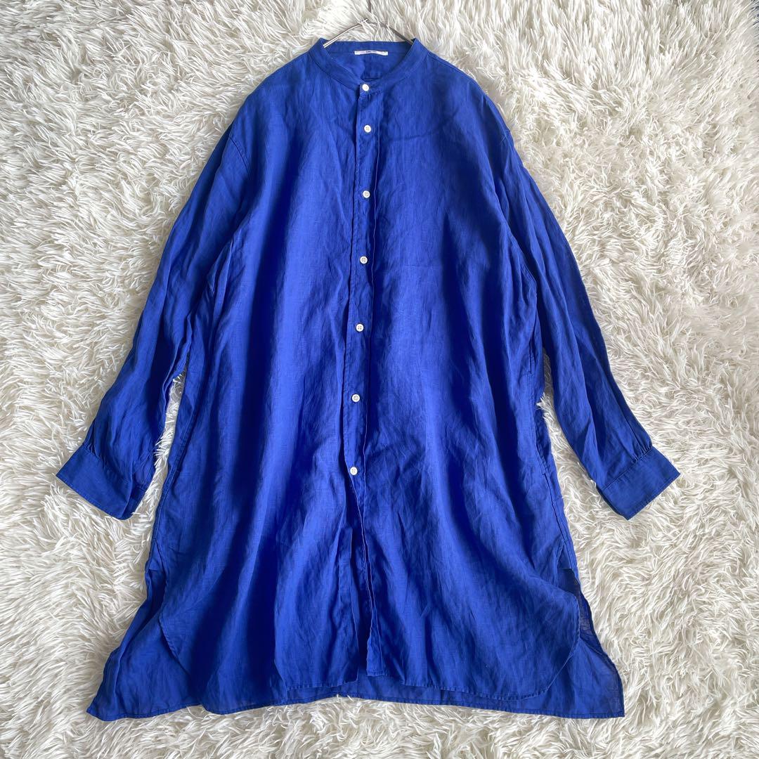 極美品✨ ORCIVAL オーシバル リネン バンドカラー チュニック シャツ