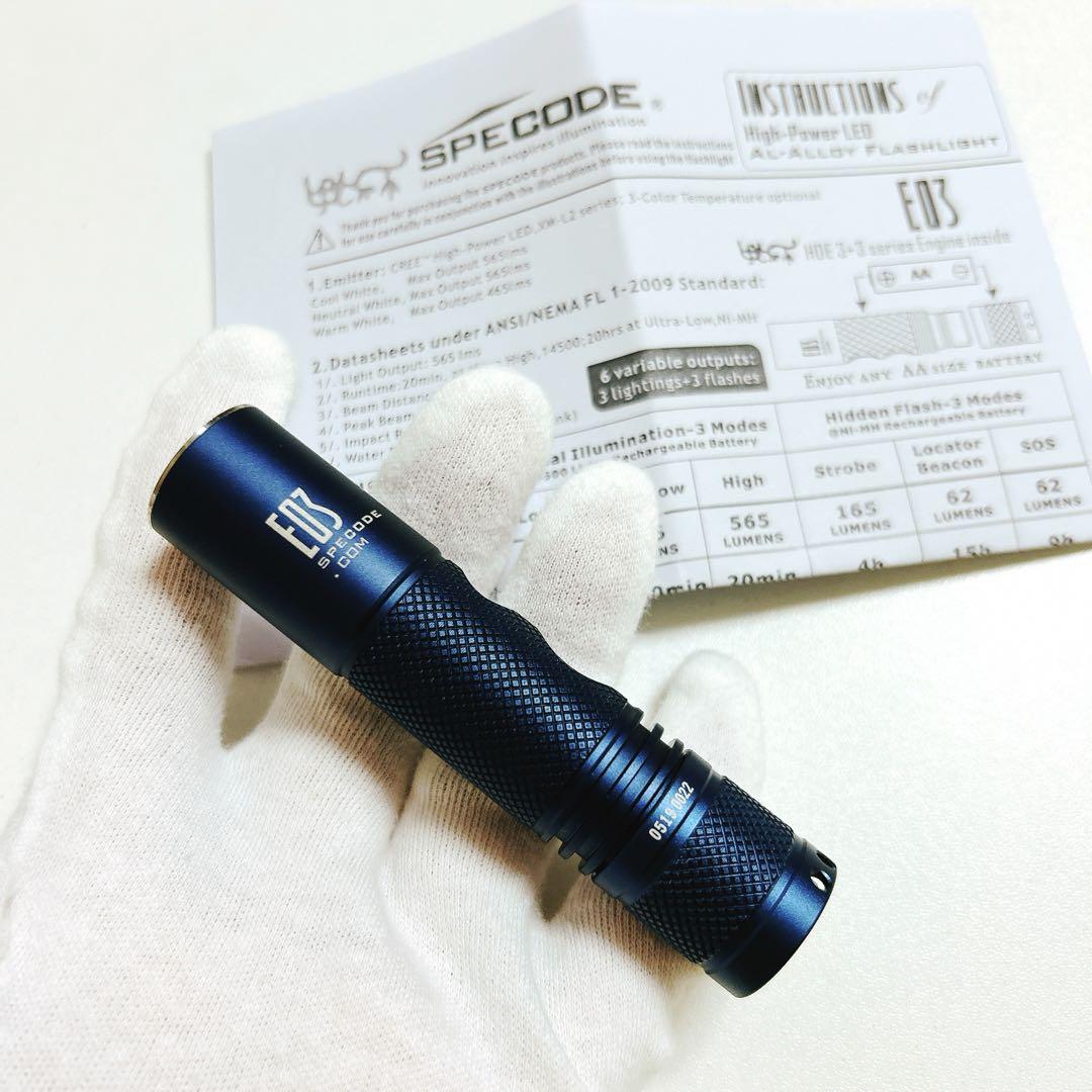 SPECODE EO3 LED 懐中電灯 ネイビー
