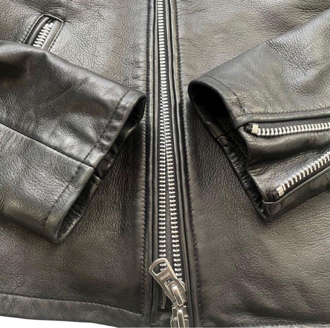 大人気バンキッシュ ライダースジャケット ダブル ラムレザー ボア 2way