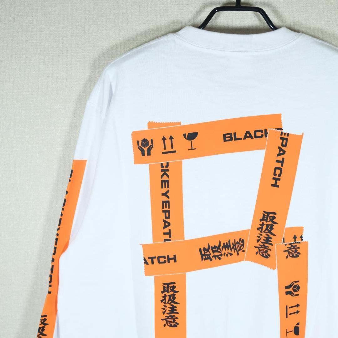 BLACK EYE PATCH HWC TAPED L/S ロングTEE 白 L