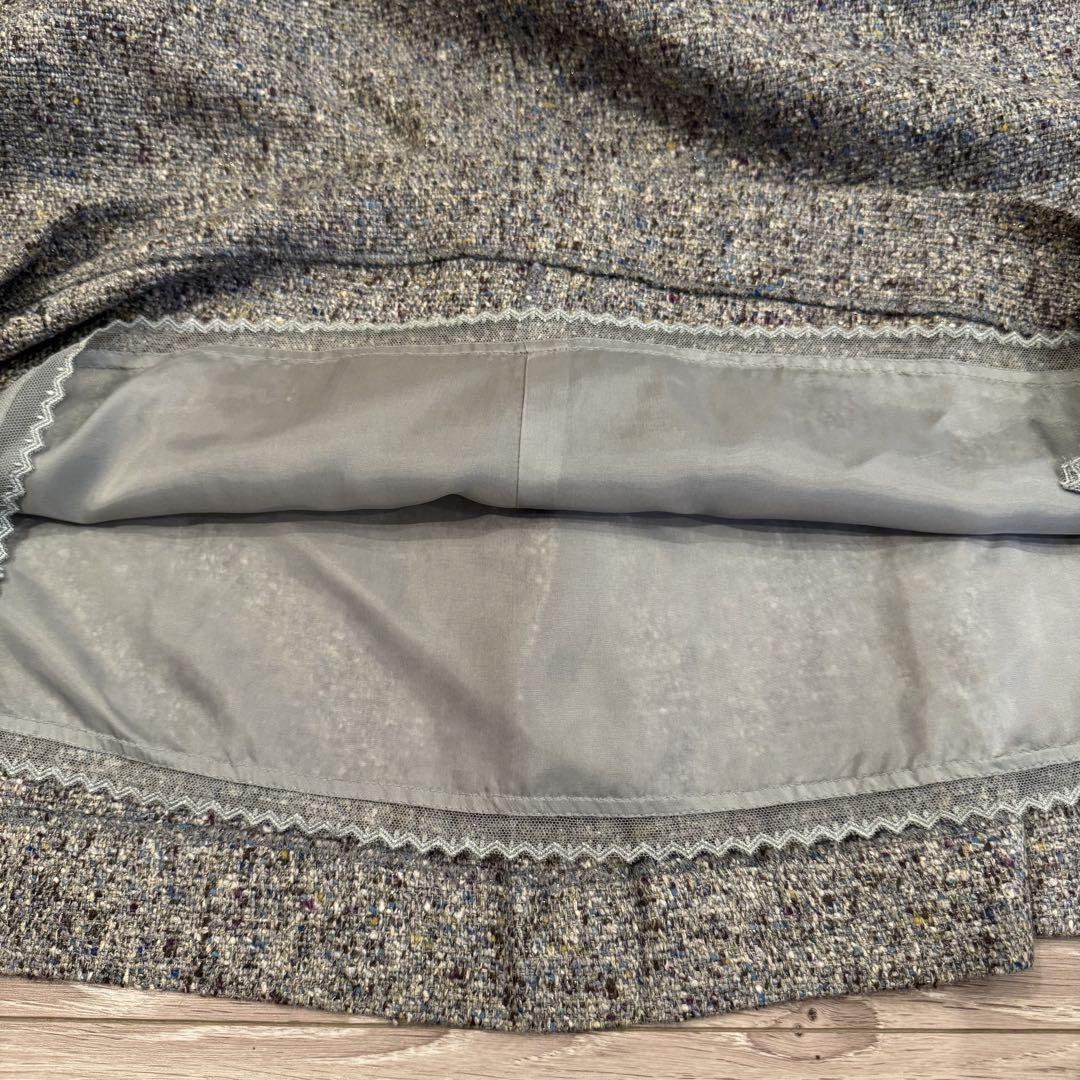 ツイードセットアップスーツセット40Lサイズ グレーフォーマル