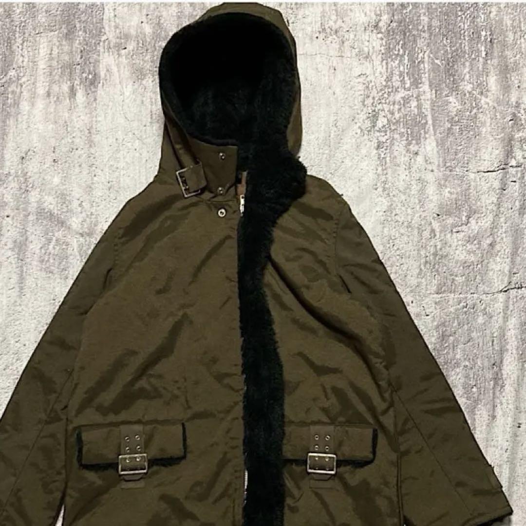 mossimo モッシモ y2k ファー ナイロン 中綿 コート ブルゾン
