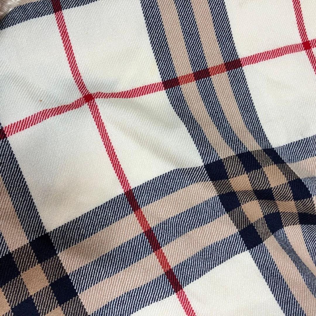 Burberry ワンピース　膝丈　フレア　ノバチェック　リボン　ウール100%