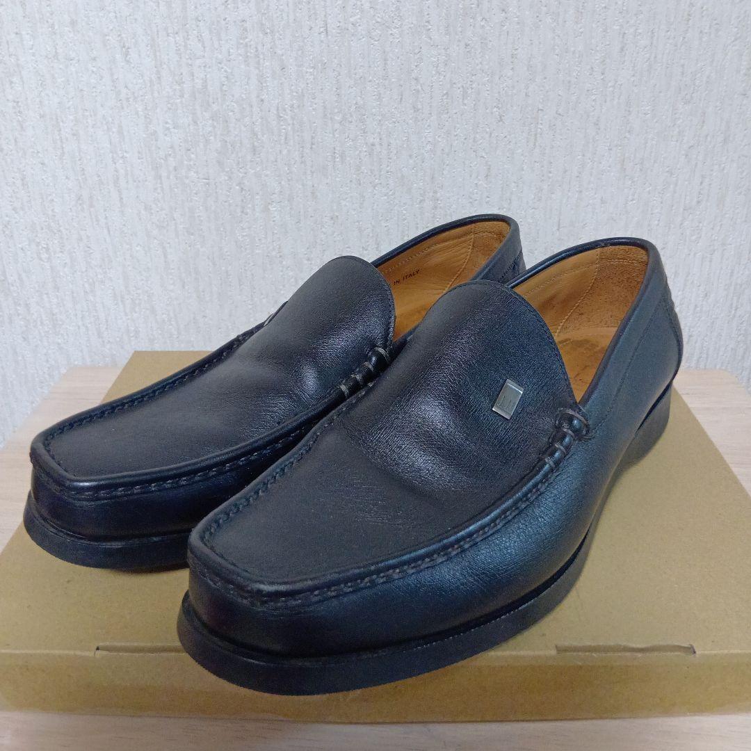dunhill ブラックレザー ローファー ビジネスシューズ ダンヒル