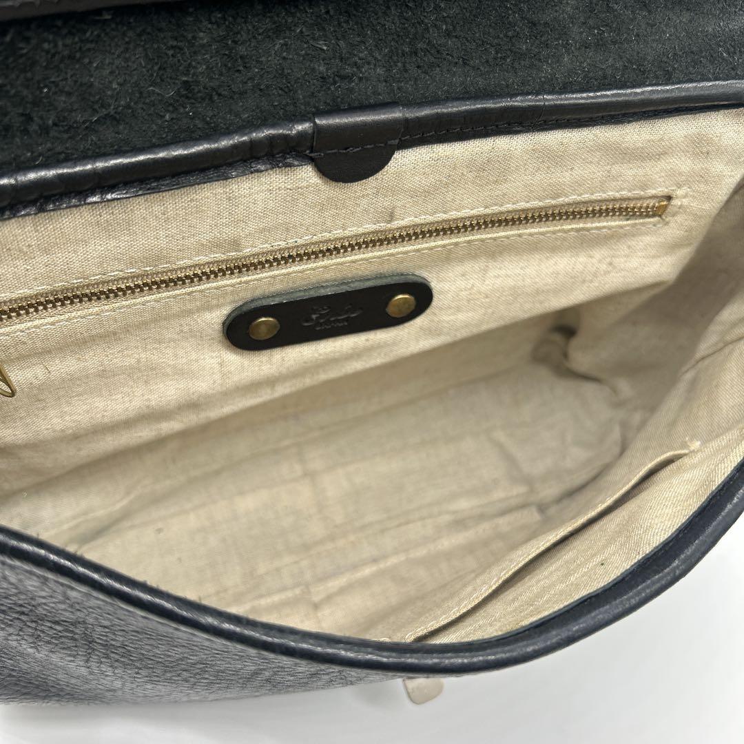 美品✨アンサ ボックスショルダーバッグ 2way 黒 S