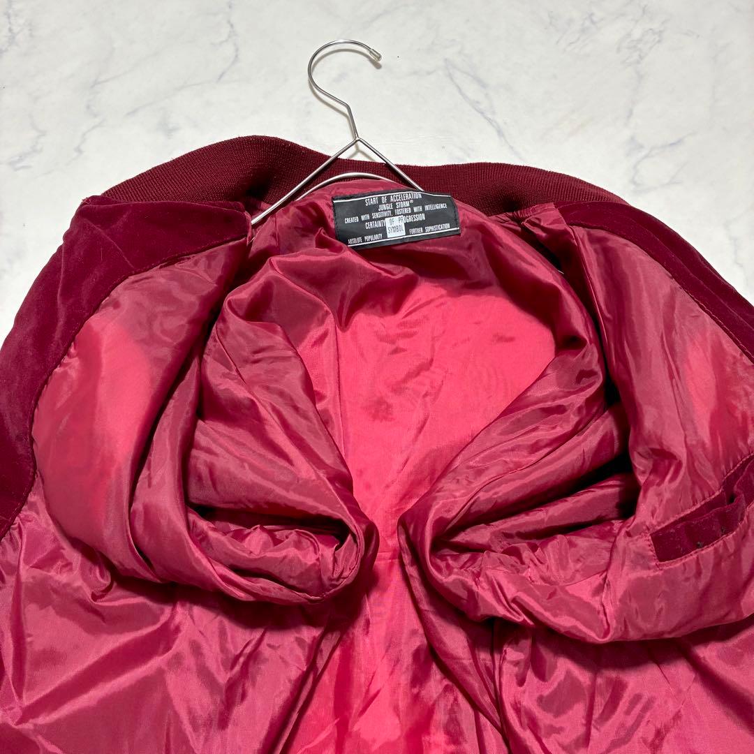 美品✨ジャングルストーム ベロア スカジャン 別珍 風神 刺繍 L位 ボルドー 美品✨ジャングルストーム ベロア スカジャン 別珍 風神 刺繍 L位 ボルドー