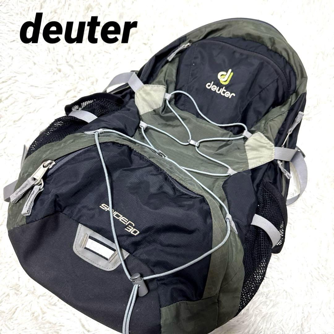 deuterドイター　リュック　スパイダー30 ブラック×カーキー
