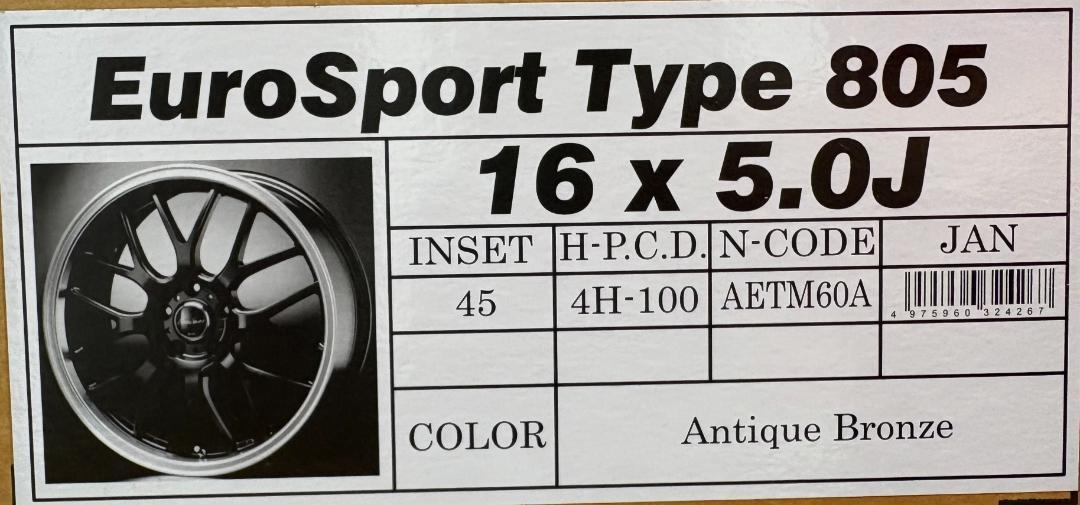 チャーリー　Type 805 16インチホイール 4本 ブロンズ