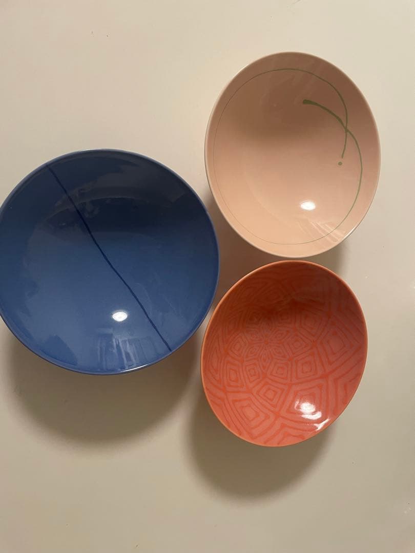青・ピンク・オレンジのボウルセット 6,600円