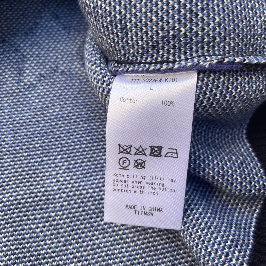 トップス TTT MSW Star Television Zip-up Knit Polo