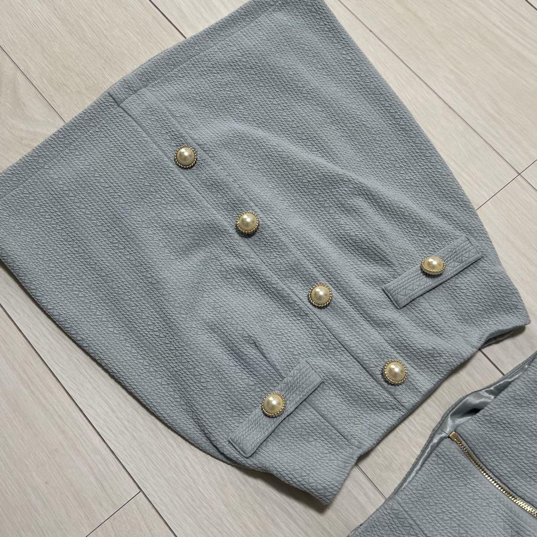 すぐ発送♪ キャバドレス　ツーピース　セットアップ　sugar シュガー　水色