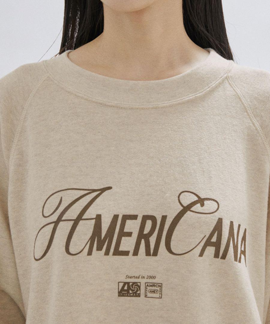 新品・未使用】Americana SALON別注サイドジップ ロゴスウェット