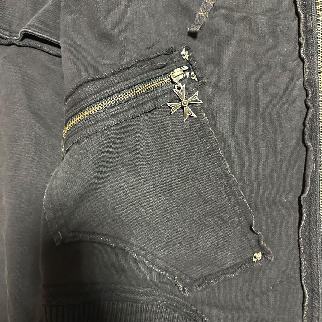 skull cross studs docking fur hoodie 00s skull cross studs docking fur hoodie 00s