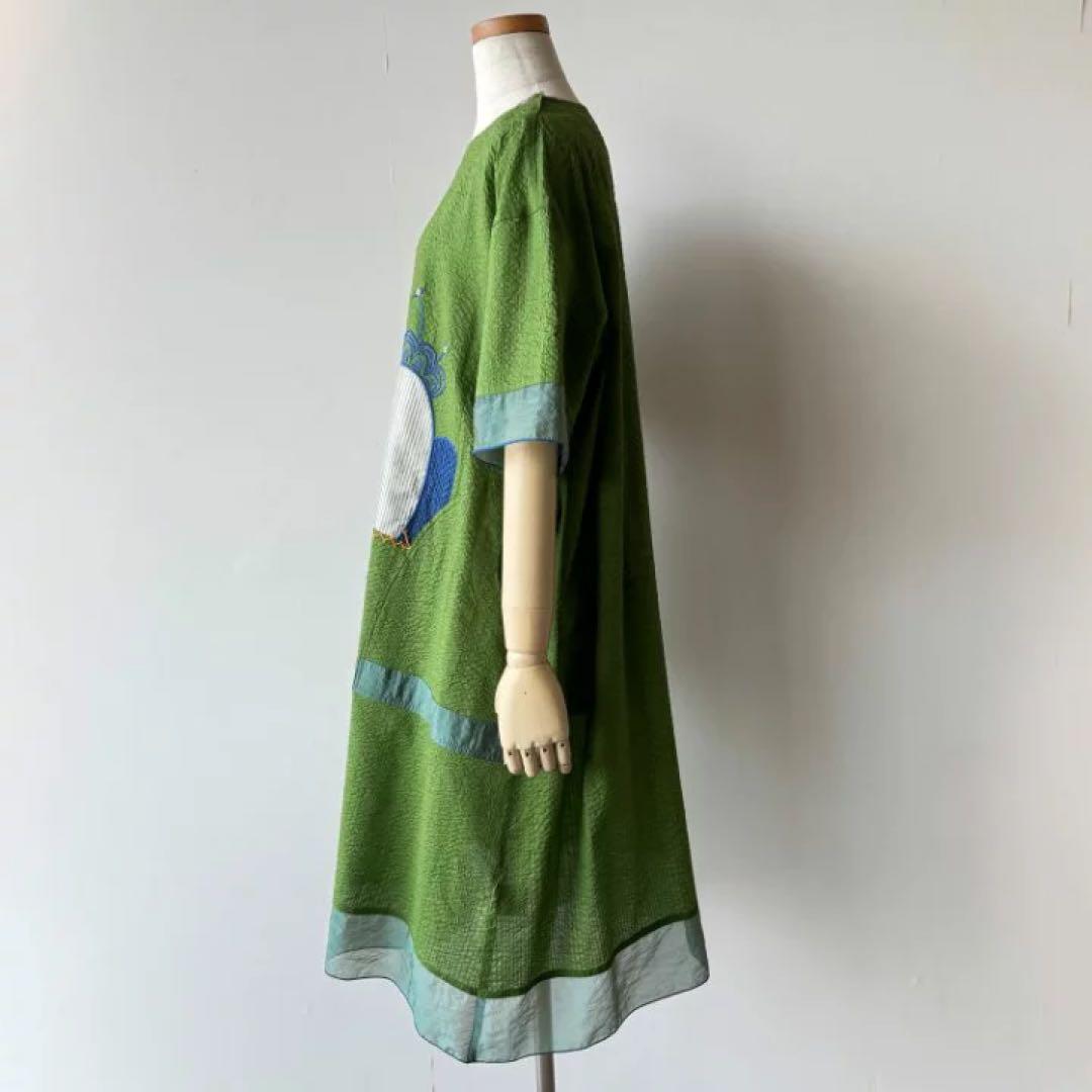 Alberobelloオレボレブラ ぶたさん刺繍&アップリケ ワンピース