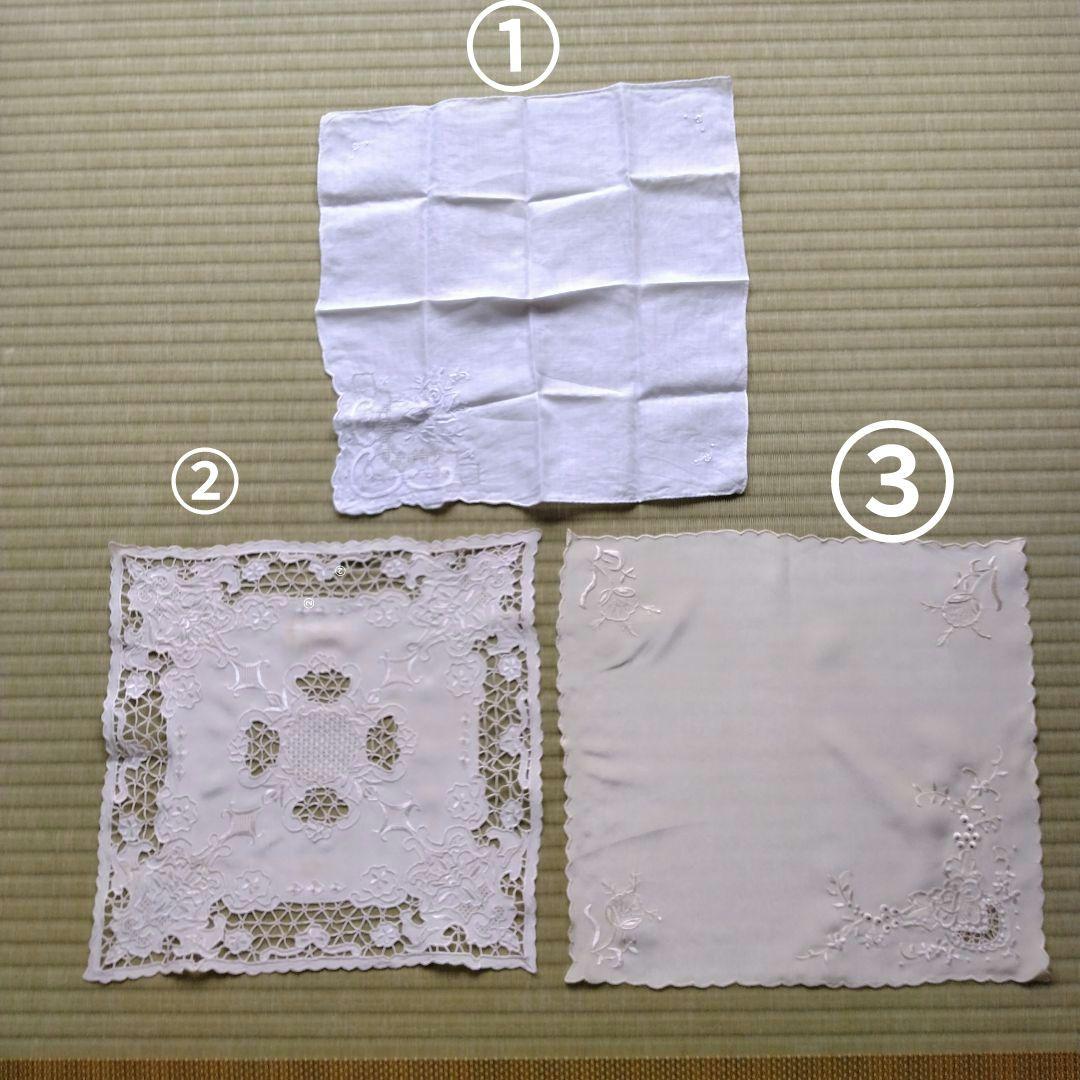 ✨️新品·未使用✨️スワトウ　汕頭　ハンカチ　中国　手刺繍　3枚セット