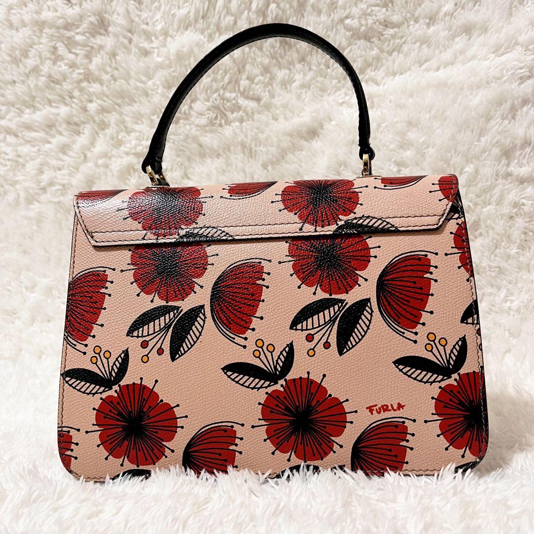 ✨美品✨FURLA フルラ ハンドバッグ ショルダーバッグ 2way 花柄