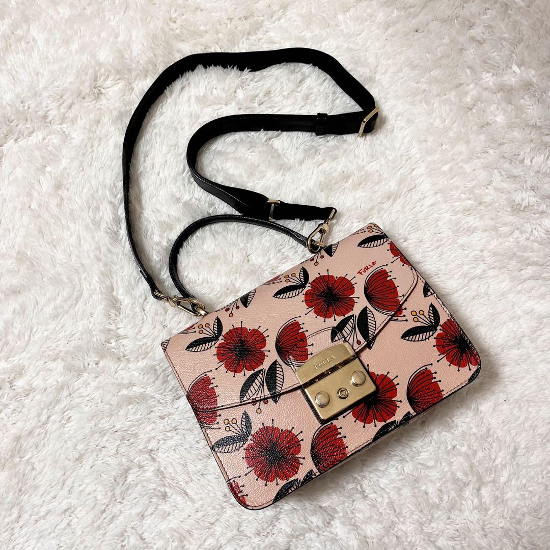 ✨美品✨FURLA フルラ ハンドバッグ ショルダーバッグ 2way 花柄