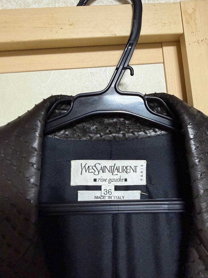Yves Saint Laurent ダークブラウン ブレザー 36