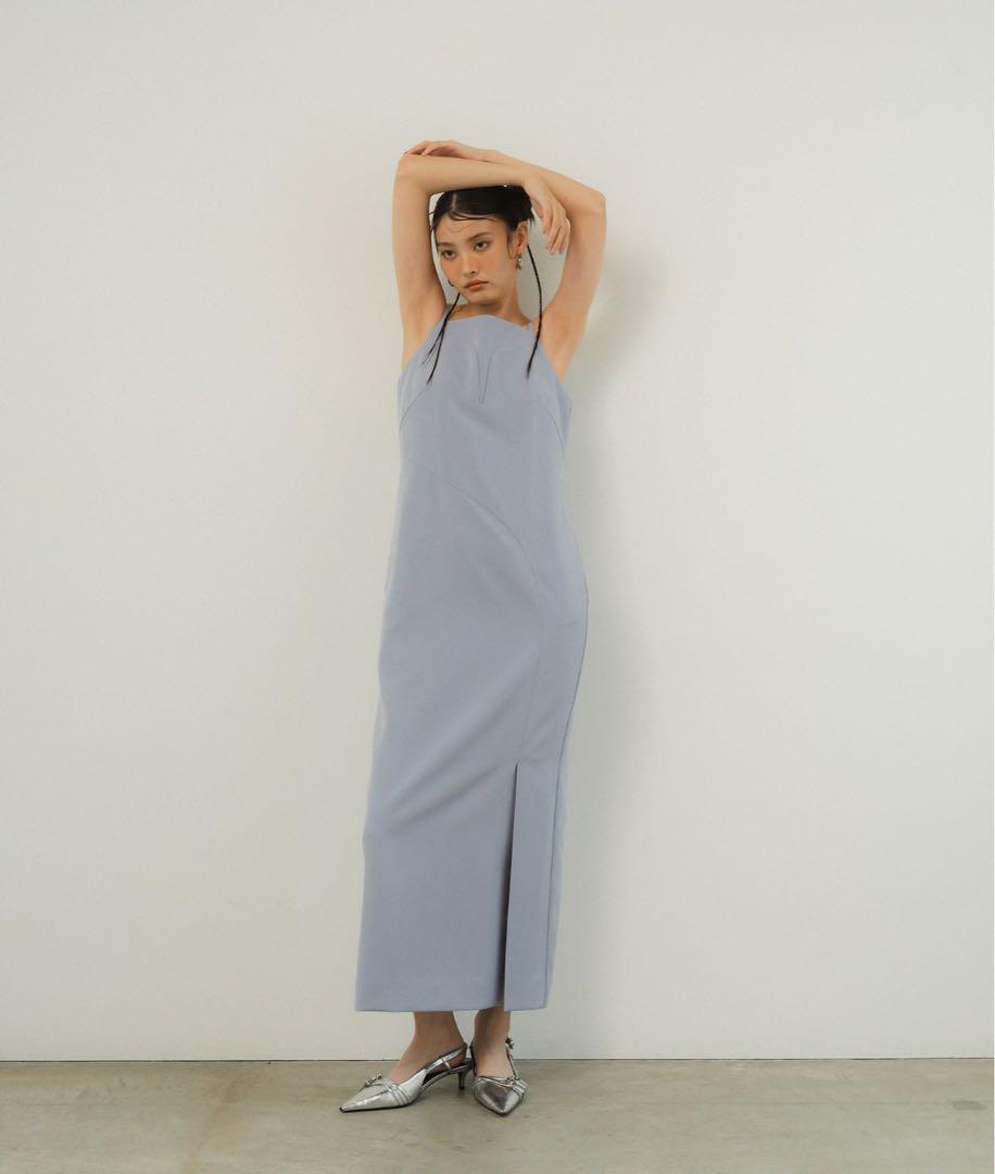 スーツ・フォーマル・ドレス andresd cutting curve dress