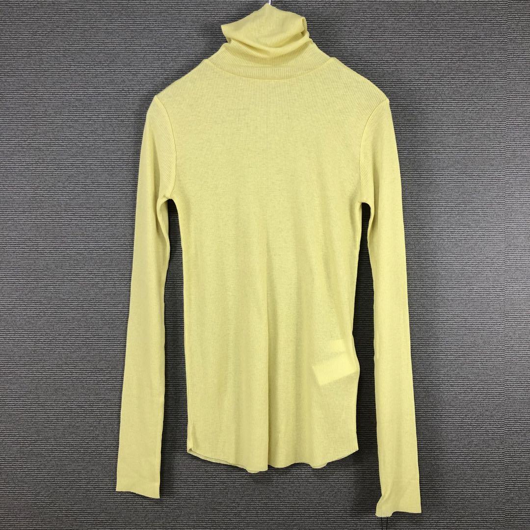 未使用品 SOEJU カシミヤ混タートルネックカットソー イエロー